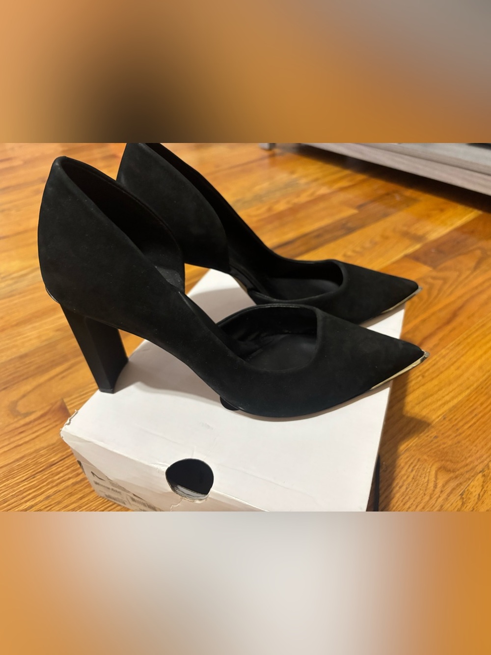 Aldo Classic Black Suede Pointed-Toe Pumps- size 11